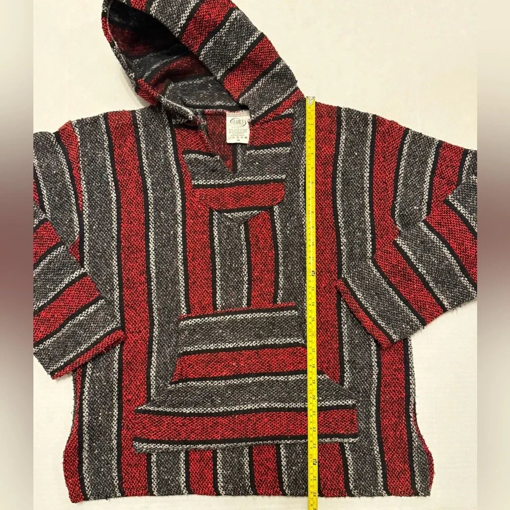 Frank’s Textiles Baja Hoodie Red Black Size M - Picture 7 of 16